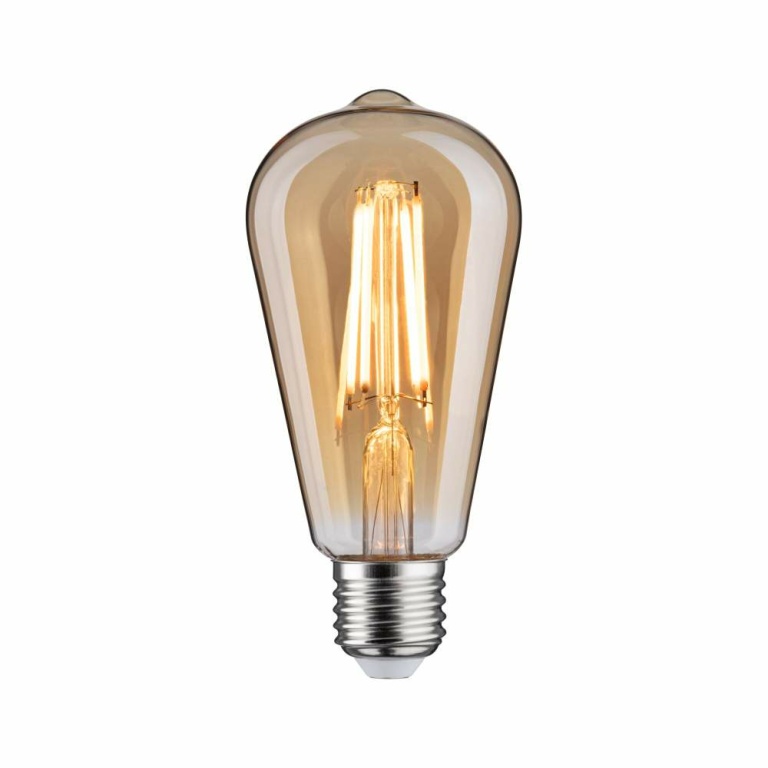 Paulmann 1879 Filament 230V 3-Step-Dim LED Kolben Rustika E27 3 Step Dim  470lm 6W 1800K dimmbar Gold