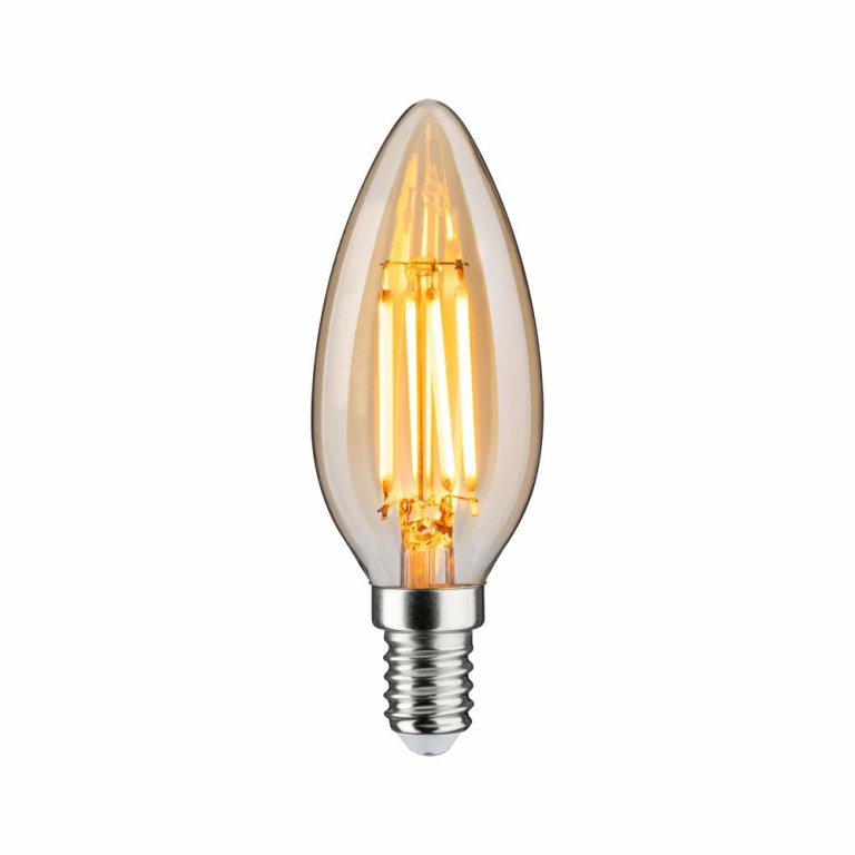 Paulmann 1879 Filament 230V 3-Step-Dim LED Kerze E14 3 Step Dim  450lm 4,9W 1800K dimmbar Gold