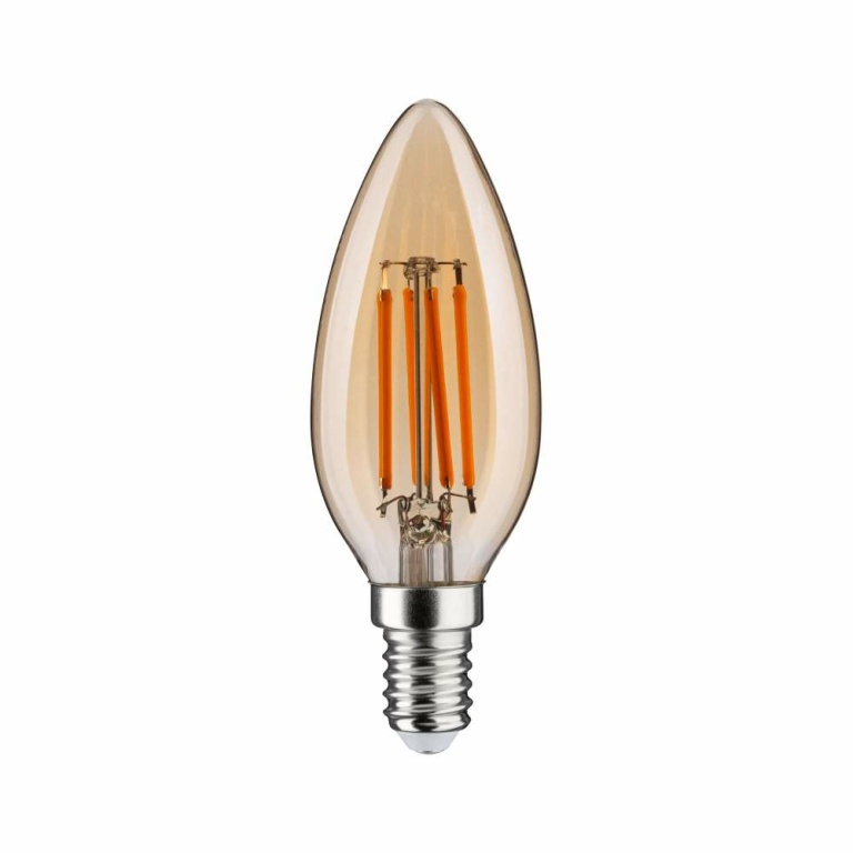 Paulmann 1879 Filament 230V 3-Step-Dim LED Kerze E14 3 Step Dim  450lm 4,9W 1800K dimmbar Gold