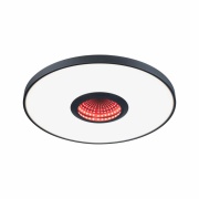 LED Deckenleuchte Spaceglow Three   RGB+ 1400lm 230V 21W dimmbar Schwarz matt