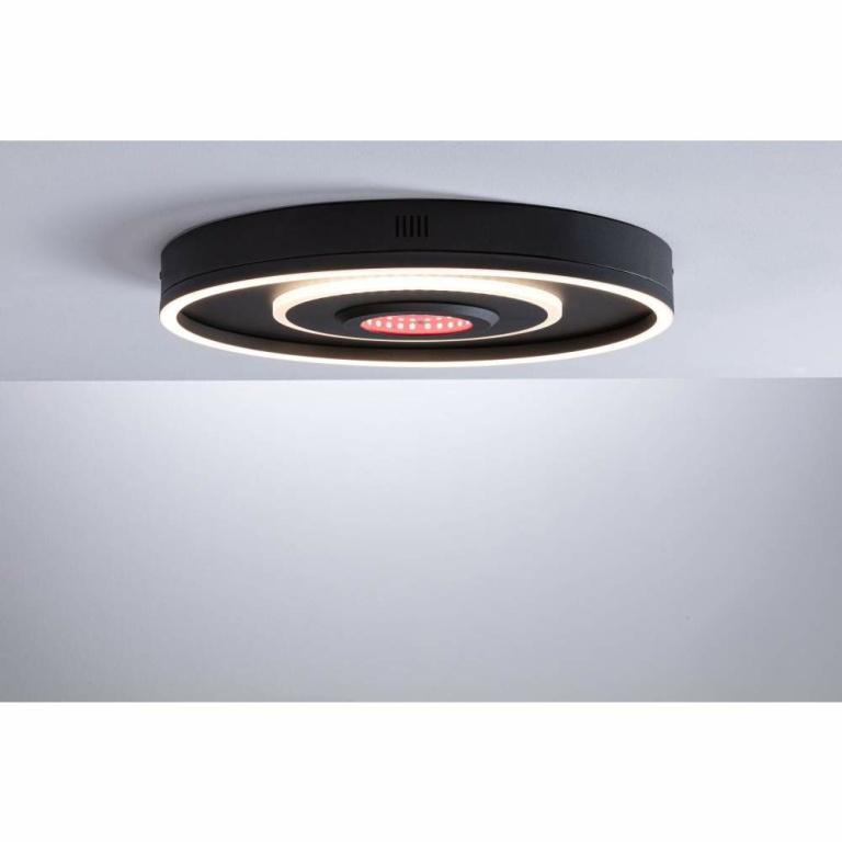 Paulmann LED Deckenleuchte Spaceglow Four   RGB+ 320lm / 800lm 230V 22W dimmbar Schwarz matt