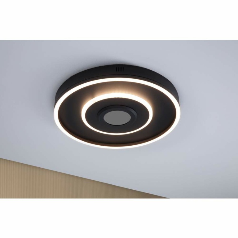 Paulmann LED Deckenleuchte Spaceglow Four   RGB+ 320lm / 800lm 230V 22W dimmbar Schwarz matt