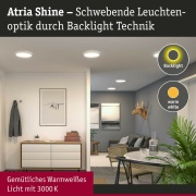 LED Panel Atria Shine Backlight  IP44 rund 293mm  16W 1600lm 3000K Weiß