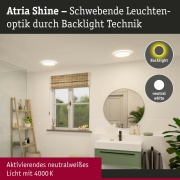 LED Panel Atria Shine Backlight  IP44 rund 293mm  16W 1600lm 4000K Weiß