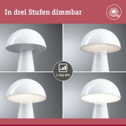 Akkuleuchte 3-Step-Dim Onzo IP44 dimmbar 2700K Weiß