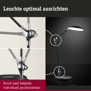 LED Schreibtischleuchte Numis   White Switch 1000lm 11W Schwarz