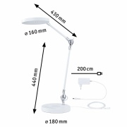 LED Schreibtischleuchte Numis   White Switch 1000lm 11W Weiß