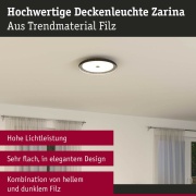 LED Deckenleuchte 3-Step-Dim Zarina   2700K 3400lm 34W Anthrazit dimmbar