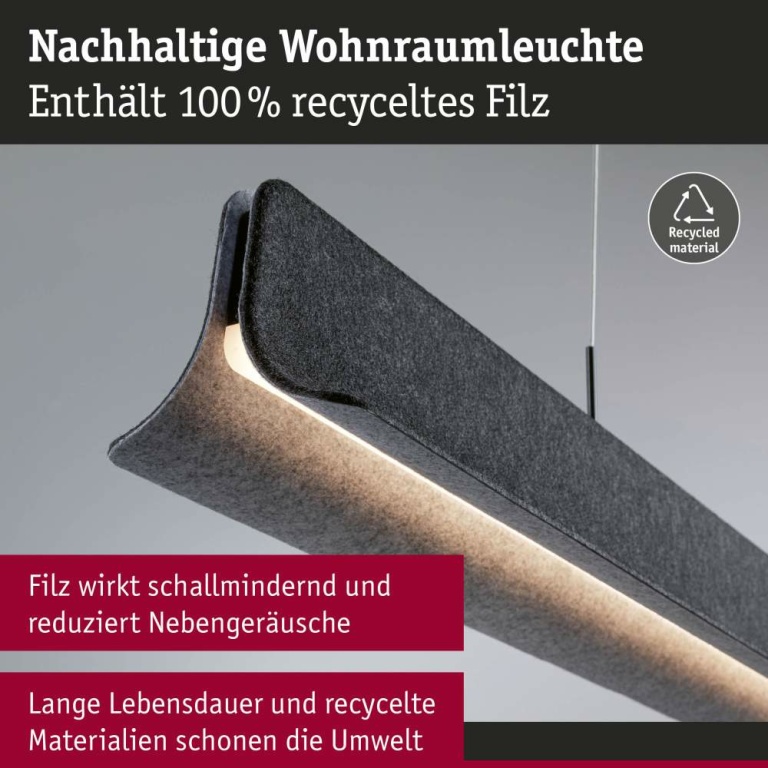 Paulmann LED Pendelleuchte 3-Step-Dim Noyan  2x24W Anthrazit