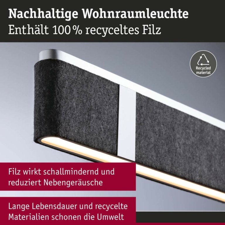 Paulmann LED Pendelleuchte 3-Step-Dim Jagun   2700K 2000lm 26W Anthrazit dimmbar