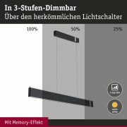 LED Pendelleuchte 3-Step-Dim Jagun   2700K 2000lm 26W Anthrazit dimmbar