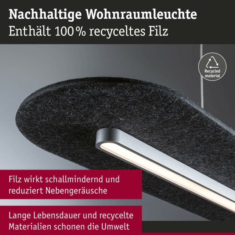 Paulmann LED Pendelleuchte 3-Step-Dim Tulga  27W Anthrazit