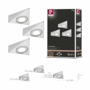 LED Unterschrankleuchte Trias 3000K Warmweiß Näherungsensor 3er-Set  3x2,7W 135x132mm 3x185lm 230/12V Eisen gebürstet