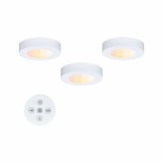 LED Unterschrankleuchte Batuno Möbelaufbauleuchte 3er-Set mit Trafo & Fernbedienung White-Switch 3x180lm Weiß 230/24V