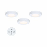 LED Unterschrankleuchte Batuno Möbelaufbauleuchte 3er-Set mit Trafo & Fernbedienung White-Switch 3x180lm Weiß 230/24V