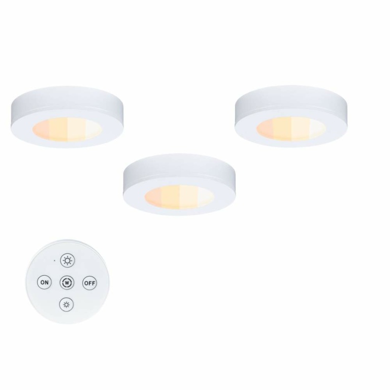 Paulmann LED Unterschrankleuchte Barreo Möbelaufbauleuchte 2er-Set mit Trafo & Fernbedienung White-Switch 2x300lm Weiß 230/24V