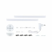 LED Unterschrankleuchte Barreo Möbelaufbauleuchte 2er-Set mit Trafo & Fernbedienung White-Switch 2x300lm Weiß 230/24V