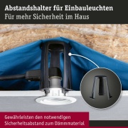 Zubehör Abstandshalter für Einbauleuchten 62 - 90mm 3er-Set Schwarz