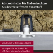 Zubehör Abstandshalter für Einbauleuchten 62 - 90mm 3er-Set Schwarz