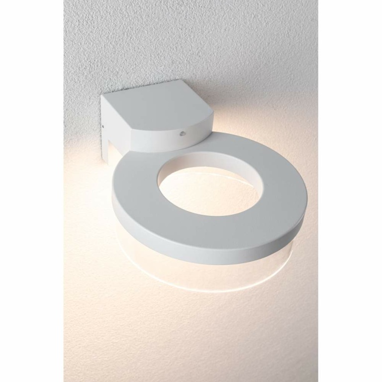 Paulmann LED Außenwandleuchte Capera Bewegungsmelder  IP44  231mm 3000K 8 / 1x1,2W 700lm 230V  Weiß Aluminium