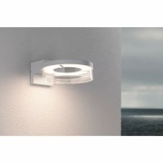 LED Außenwandleuchte Capera Bewegungsmelder  IP44  231mm 3000K 8 / 1x1,2W 700lm 230V  Weiß Aluminium