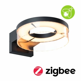 Paulmann LED Außenwandleuchte Smart Home Zigbee 3.0 Capera Bewegungsmelder insektenfreundlich IP44  231mm Tunable Warm 12,5W 800lm 230V  Anthrazit Aluminium