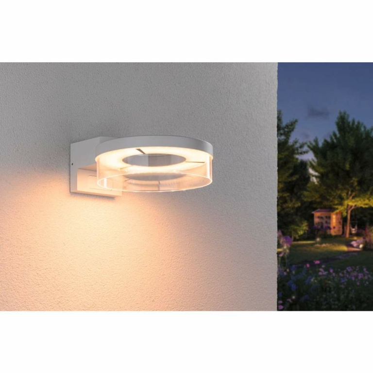 Paulmann LED Außenwandleuchte Smart Home Zigbee 3.0 Capera Bewegungsmelder insektenfreundlich IP44  231mm Tunable Warm 12,5W 800lm 230V  Weiß Aluminium