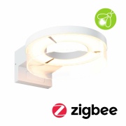 LED Außenwandleuchte Smart Home Zigbee 3.0 Capera Bewegungsmelder insektenfreundlich IP44  231mm Tunable Warm 12,5W 800lm 230V  Weiß Aluminium