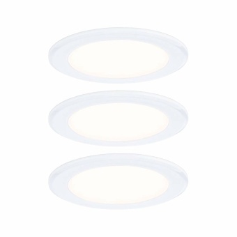 Paulmann LED Möbeleinbauleuchten 3er-Set  rund 65mm 3x2,5W 3x180lm 230/12V  3000K Weiß