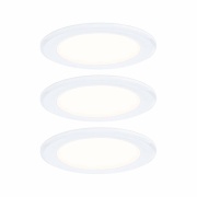 LED Möbeleinbauleuchten 3er-Set  rund 65mm 3x2,5W 3x180lm 230/12V  3000K Weiß