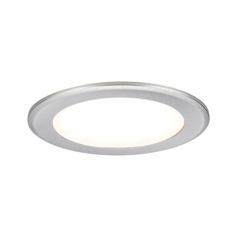 Paulmann LED Möbeleinbauleuchten 3er-Set  rund 65mm 3x2,5W 3x180lm 230/12V  3000K Eisen gebürstet