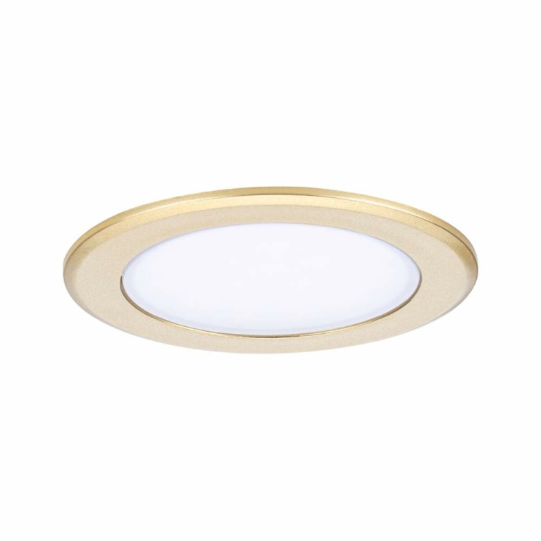 Paulmann LED Möbeleinbauleuchten 3er-Set  rund 65mm 3x2,5W 3x180lm 230/12V  3000K Gold matt