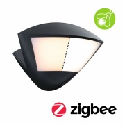 LED Außenwandleuchte Smart Home Zigbee 3.0 Skyla Bewegungsmelder insektenfreundlich IP44  226x164mm Tunable Warm 10W 840lm 230V  Anthrazit Aluminium