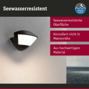 LED Außenwandleuchte Smart Home Zigbee 3.0 Skyla Bewegungsmelder insektenfreundlich IP44  226x164mm Tunable Warm 10W 840lm 230V  Anthrazit Aluminium