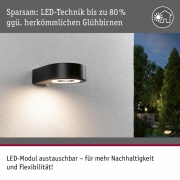 LED Außenwandleuchte Silma Bewegungsmelder  IP44  65x186mm 3000K 5,5 / 1x0,7W 600lm 230V  Anthrazit Aluminium