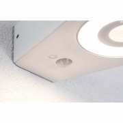 LED Außenwandleuchte Silma Bewegungsmelder  IP44  65x186mm 3000K 5,5 / 1x0,7W 600lm 230V  Weiß Aluminium