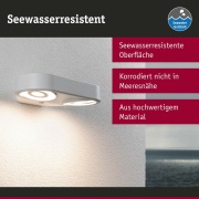 LED Außenwandleuchte Silma Bewegungsmelder Zweifacher Lichtaustritt IP44  280x176mm 3000K 2x5,5 / 2x0,7W 2x600lm 230V  Weiß Aluminium