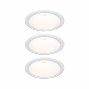 LED Einbauleuchte 3-Step-Dim Cole Coin Basisset 3er-Set IP44 rund 88mm  Coin 3x6W 3x470lm 230V dimmbar 2700K Weiß matt