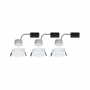 LED Einbauleuchte 3-Step-Dim Cole Coin Basisset 3er-Set IP44 rund 88mm  Coin 3x6W 3x470lm 230V dimmbar 2700K Weiß matt