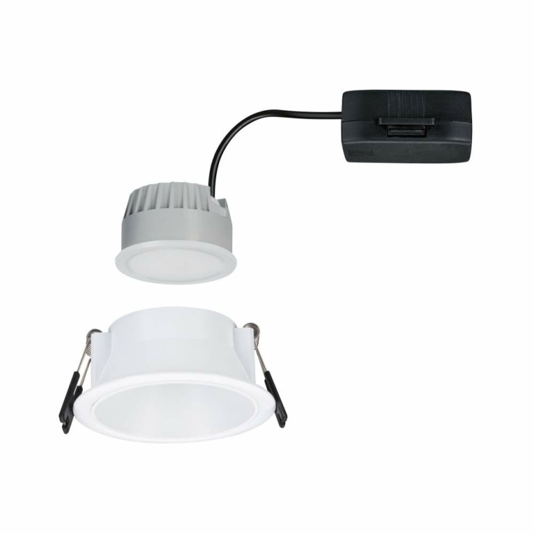 Paulmann LED Einbauleuchte 3-Step-Dim Cole Coin   IP44 rund 88mm  Coin 6W 470lm 230V dimmbar 2700K Weiß matt