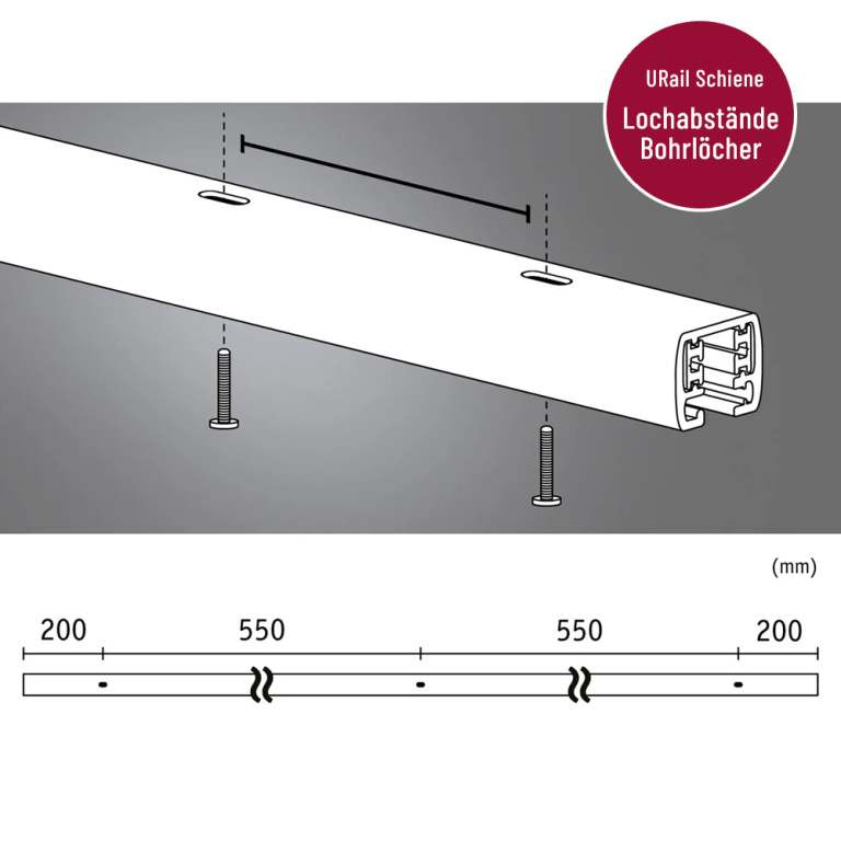 Paulmann URail Schiene 1,5m Schwarz matt 230V