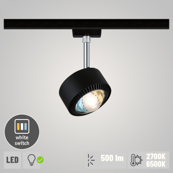 Paulmann URail LED Schienenspot Aldan 8W 500lm White Switch Schwarz matt (LED fest verbaut)
