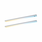 LED Unterschrankleuchte Inline 2er-Set Starterset PIR-Sensor Tunable White 2x4W 350x26mm 2x350lm 24V Chrom matt mit Steckertrafo