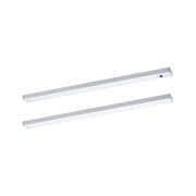 LED Unterschrankleuchte Inline 2er-Set Starterset PIR-Sensor Tunable White 2x4W 350x26mm 2x350lm 24V Chrom matt mit Steckertrafo