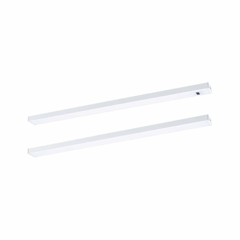 Paulmann LED Unterschrankleuchte Inline 2er-Set Starterset PIR-Sensor Tunable White 2x4W 350x26mm 2x350lm 24V Weiß matt mit Steckertrafo