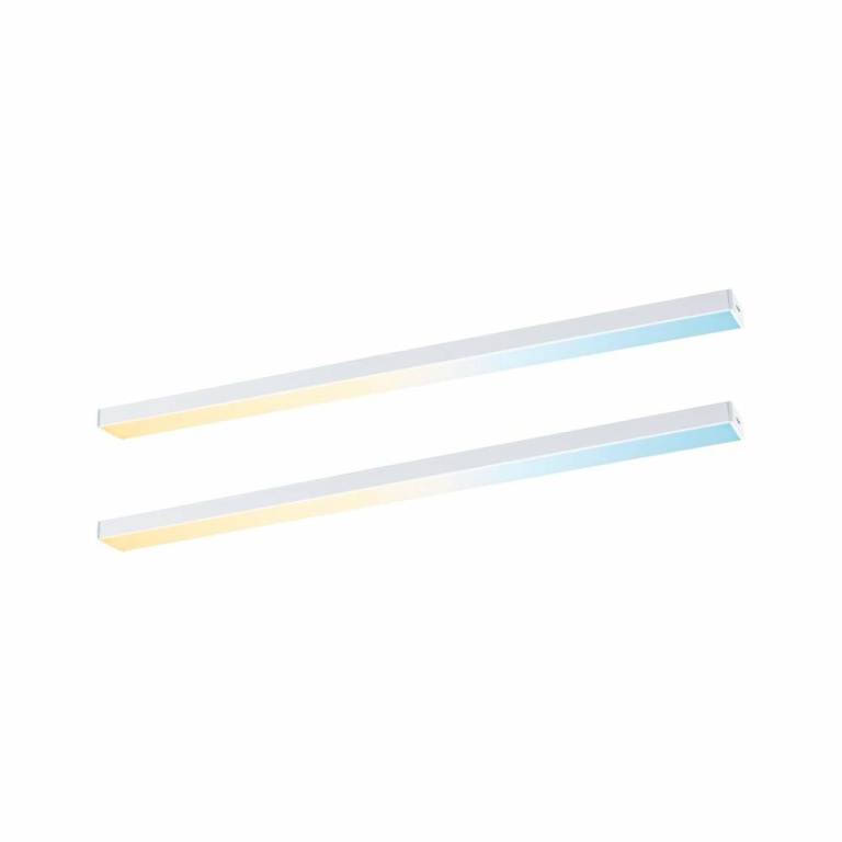 Paulmann LED Unterschrankleuchte Inline 2er-Set Erweiterungsset PIR-Sensor Tunable White 2x4W 350x26mm 2x350lm 24V Weiß matt