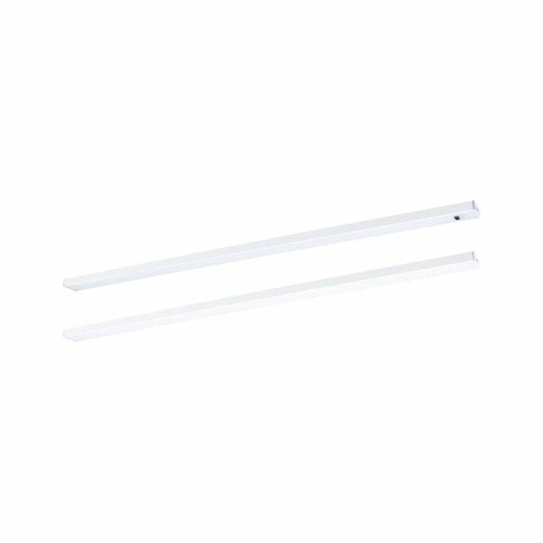 Paulmann LED Unterschrankleuchte Inline 2er-Set Starterset PIR-Sensor 3000K dimmbar 2x6W 550x26mm 2x500lm 24V Weiß matt mit Steckertrafo