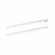 LED Unterschrankleuchte Inline 2er-Set Starterset PIR-Sensor 3000K dimmbar 2x4W 350x26mm 2x350lm 24V Weiß matt mit Steckertrafo