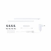 LED Unterschrankleuchte Inline 2er-Set Starterset PIR-Sensor 3000K dimmbar 2x4W 350x26mm 2x350lm 24V Weiß matt mit Steckertrafo