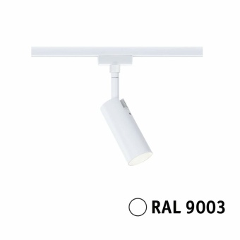 Paulmann URail LED Schienenspot 3-Step-Dim Tubo Einzelspot  150lm 4W 3000K dimmbar 230V Signalweiß